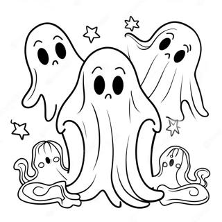 Mysterious Ghosts Coloring Page 10937-8905