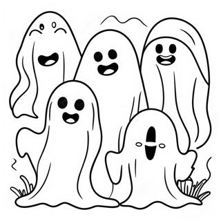 Mysterious Ghosts Coloring Page 10937-8908