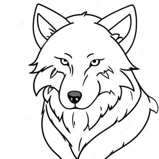 Wolf Anime Coloring Page 10946-8898