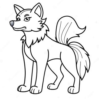 Wolf Anime Coloring Page 10946-8899