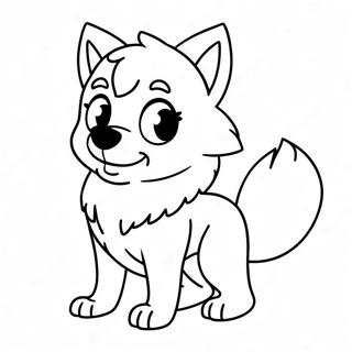 Cute Wolf Anime Character Coloring Page 10947-8902