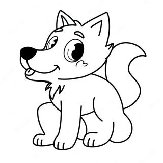 Cute Wolf Anime Character Coloring Page 10947-8903