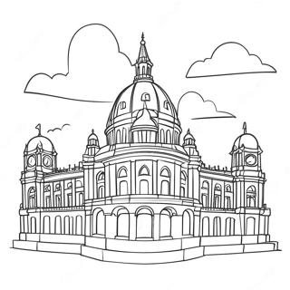 Famous German Landmarks Coloring Page 10957-8911