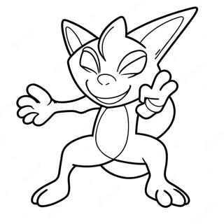 Dynamic Greninja In Action Coloring Page 10967-8918