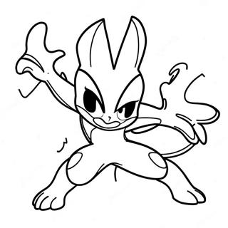 Dynamic Greninja In Action Coloring Page 10967-8919