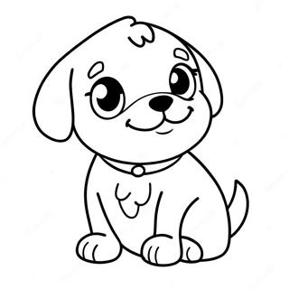 Realistic Puppy Dog Coloring Page 11026-8962