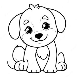 Realistic Puppy Dog Coloring Page 11026-8963