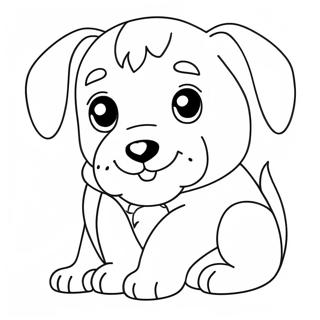 Realistic Puppy Dog Coloring Page 11026-8964