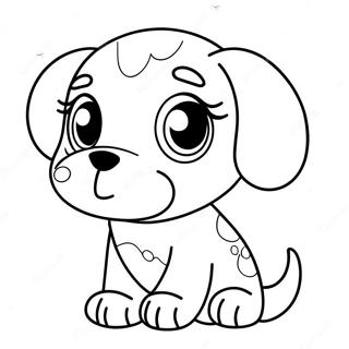 Cute Puppy Dog With Big Eyes Coloring Page 11027-8970