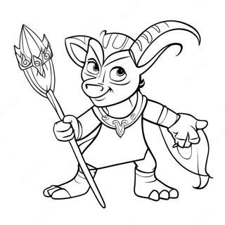 Mischievous Loki With Scepter Coloring Page 11037-8978