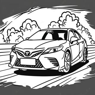 Toyota Camry In Motion Coloring Page 11057-8994