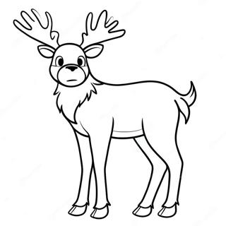 Christmas Reindeer Coloring Page 11066-8998