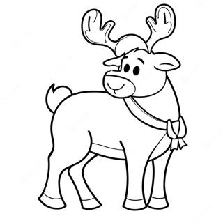 Christmas Reindeer Coloring Page 11066-9000