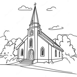 Church Coloring Page 11076-9008