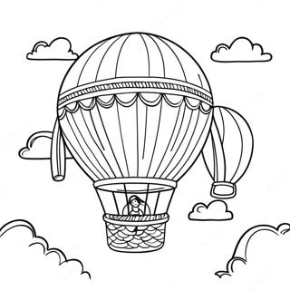 Hot Air Balloon Adventure Coloring Page 11086-9015