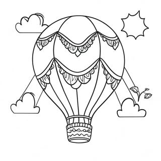 Hot Air Balloon Adventure Coloring Page 11086-9016