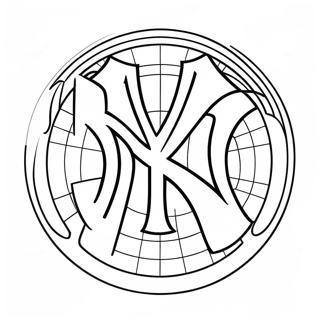 Yankees Logo Coloring Page 11106-9029