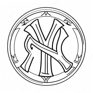 Yankees Logo Coloring Page 11106-9030