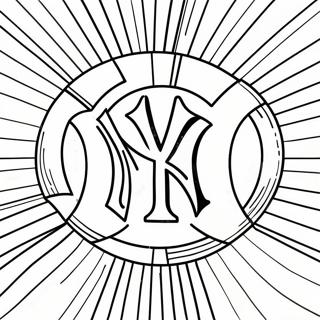 Yankees Logo Coloring Page 11106-9031