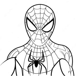 Spiderman In A Spooky Costume Coloring Page 11117-9045