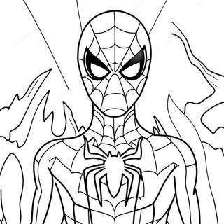 Spiderman In A Spooky Costume Coloring Page 11117-9046