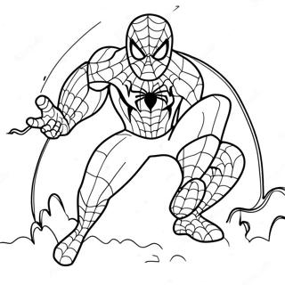 Spiderman In A Spooky Costume Coloring Page 11117-9047