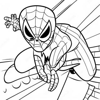 Spiderman In A Spooky Costume Coloring Page 11117-9048