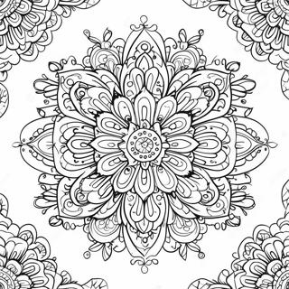 Adult Mandala Coloring Page 1111-877