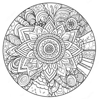 Adult Mandala Coloring Page 1111-880