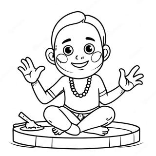 Holi Festival Coloring Page 11126-9041