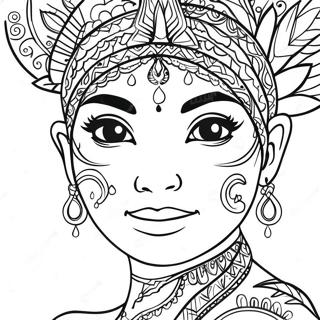 Vibrant Holi Colors Coloring Page 11127-9051