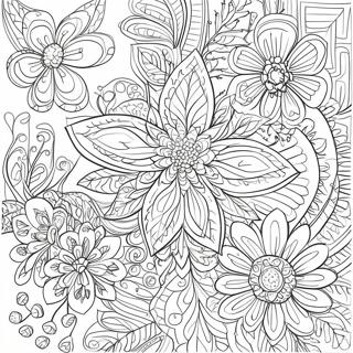 Intricate Floral Patterns Coloring Page 1112-889