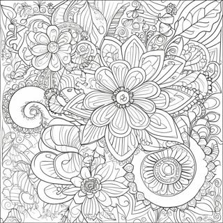 Intricate Floral Patterns Coloring Page 1112-890