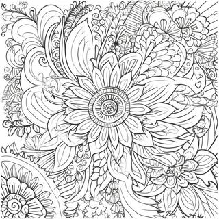 Intricate Floral Patterns Coloring Page 1112-891