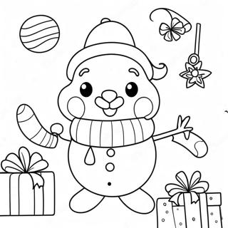 Christmas Cartoon Coloring Pages