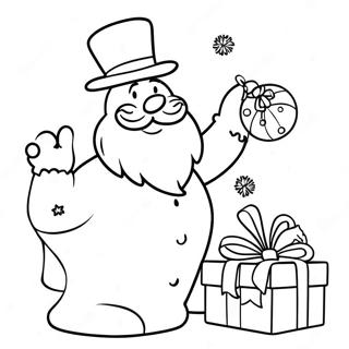 Christmas Cartoon Coloring Page 11136-9054