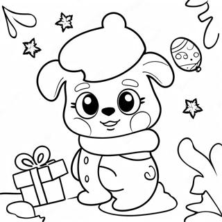 Christmas Cartoon Coloring Page 11136-9056