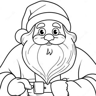 Jolly Santa Claus Coloring Page 11137-9058