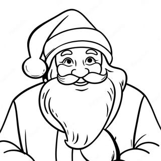 Jolly Santa Claus Coloring Page 11137-9060