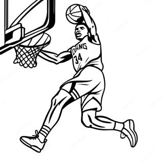 Giannis Antetokounmpo Dunking Coloring Page 11187-9100