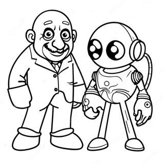 Dr Eggman With Evil Robot Coloring Page 11197-9107