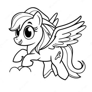 Rainbow Dash Flying Coloring Page 1122-901