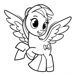 Rainbow Dash Flying Coloring Page 1122-902