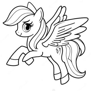 Rainbow Dash Flying Coloring Page 1122-903