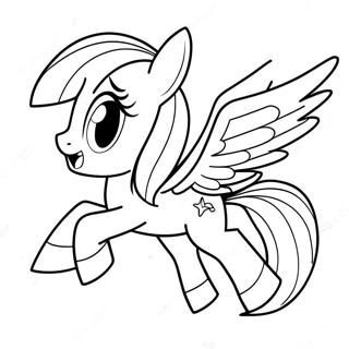 Rainbow Dash Flying Coloring Page 1122-904