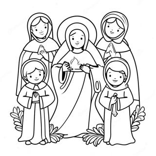 Festive All Saints Day Coloring Page 11247-9144