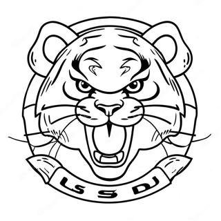 Lsu Tigers Logo Coloring Page 11256-9150