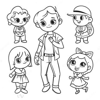 Whimsical Indie Characters Coloring Page 11277-9166