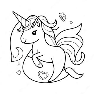 Unicorn Mermaid Coloring Pages