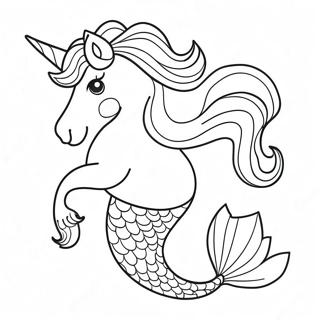 Unicorn Mermaid Coloring Page 11286-9170